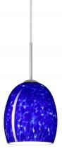  1JC-169786-SN-L - Besa Lucia Pendant Satin Nickel Blue Cloud 1x75W Medium Base, 15Ft. Cord