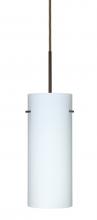  1JC-412307-BR-L - Besa Stilo 10 Pendant Bronze Opal Matte 1x100W Medium Base, 15Ft. Cord