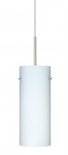  1JC-412307-SN-L - Besa Stilo 10 Pendant Satin Nickel Opal Matte 1x100W Medium Base, 15Ft. Cord