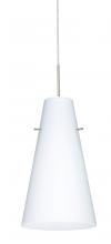  1JC-412407-SN-L - Besa Cierro Pendant Satin Nickel Opal Matte 1x100W Medium Base, 15Ft. Cord