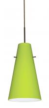  1JC-412435-BR-L - Besa Cierro Pendant Bronze Chartreuse 1x100W Medium Base, 15Ft. Cord