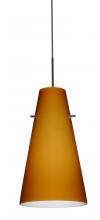  1JC-412480-BR-L - Besa Cierro Pendant Bronze Amber Matte 1x100W Medium Base, 15Ft. Cord