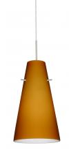  1JC-412480-SN-L - Besa Cierro Pendant Satin Nickel Amber Matte 1x100W Medium Base, 15Ft. Cord