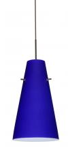  1JC-4124CM-BR-L - Besa Cierro Pendant Bronze Cobalt Blue Matte 1x100W Medium Base, 15Ft. Cord