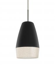  1JC-ABU12BK-LED-BR - Besa, Abu 12 Cord Pendant, Black/Glitter, Bronze Finish, 1x9W LED