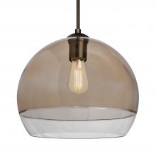  1JC-ALLY12SM-EDIL-BR - Besa, Ally 12 Cord Pendant, Smoke/Clear, Bronze Finish, 1x5W LED Filament