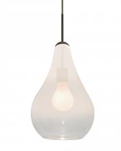  1JC-LEONWC-BR - Besa, Leon Cord Pendant, Milky White/Clear, Bronze Finish, 1x60W Medium base