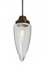  1JC-SULUCL-BR - Besa, Sulu Cord Pendant, Clear Bubble, Bronze Finish, 1x60W Medium Base