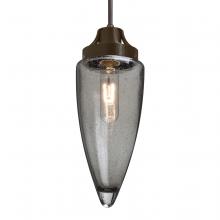  1JC-SULUSM-BR-L - Besa, Sulu Cord Pendant, Smoke Bubble, Bronze Finish, 1x60W Medium Base, 15Ft. Cord