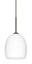  1JT-169707-BR-L - Besa Lucia Pendant Bronze Opal Matte 1x75W Medium Base, 15Ft. Cord