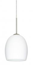  1JT-169707-SN-L - Besa Lucia Pendant Satin Nickel Opal Matte 1x75W Medium Base, 15Ft. Cord