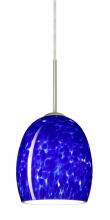  1JT-169786-SN-L - Besa Lucia Pendant Satin Nickel Blue Cloud 1x75W Medium Base, 15Ft. Cord