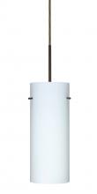  1JT-412307-BR-L - Besa Stilo 10 Pendant Bronze Opal Matte 1x100W Medium Base, 15Ft. Cord