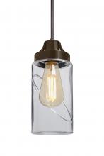  1JT-BLINKCL-EDIL-BR - Besa, Blink Cord Pendant, Clear, Bronze Finish, 1x4W LED Filament