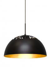  1JT-GORDY-BR - Besa Gordy Pendant, Bronze Finish, 1x60W Medium Base