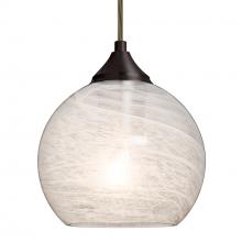  1JT-JILLYCL-BR-L - Besa, Jilly Cord Pendant, Vapor Clear, Bronze Finish, 1x60W Medium Base, 15Ft. Cord