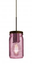  1JT-MILO4PL-EDIL-BR-L - Besa Pendant Milo 4 Bronze Purple 1x5W LED Filament, 15Ft. Cord