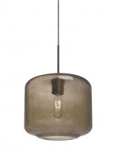  1JT-NILES10SM-BR - Besa Niles 10 Pendant, Smoke Bubble, Bronze Finish, 1x60W Medium Base T10