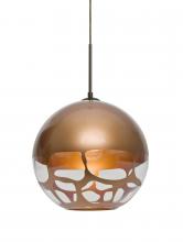  1JT-ROCKYCP-LED-BR - Besa, Rocky Cord Pendant, Copper, Bronze Finish, 1x9W LED