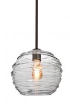  1TT-462761-EDIL-BR - Besa Wave 10 Stem Pendant Bronze Clear 1x8W LED Filament