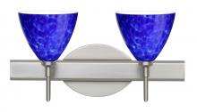  2SW-177986-LED-SN - Besa Wall Mia Satin Nickel Blue Cloud 2x5W LED