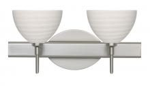  2SW-4679KR-LED-SN - Besa Wall Brella Satin Nickel Chalk 2x5W LED