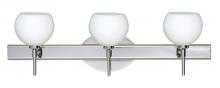  3SW-565807-LED-CR - Besa Wall Palla 5 Chrome Opal Matte 3x5W LED