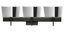  3SW-6773MR-BR-SQ - Besa Groove Wall With SQ Canopy 3SW Mirror-Frost Bronze 3x40W G9