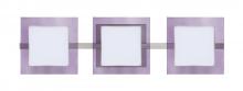  3WS-773591-LED-SN - Besa Wall Alex Satin Nickel Opal/Amethyst 3x5W LED