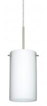  B-440407-LED-SN-L - Besa Stilo 7 LED Pendant For Multiport Canopy Opal Matte Satin Nickel 1x9W LED, 15Ft.