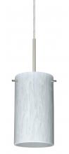  B-440419-LED-SN-L - Besa Stilo 7 LED Pendant For Multiport Canopy Carrera Satin Nickel 1x9W LED, 15Ft. Co