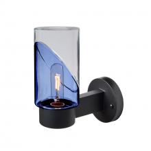  BLINKBL-WALL-BK - Blink Outdoor Sconce, Blue/Clear, Black Finish, 1x60W Medium Base