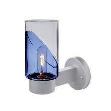  BLINKBL-WALL-SL - Blink Outdoor Sconce, Blue/Clear, Silver Finish, 1x60W Medium Base