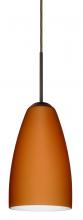  J-151180-BR-L - Besa Riva 9 Pendant For Multiport Canopy Bronze Amber Matte 1x75W Medium Base, 15Ft.