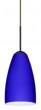  J-1511CM-BR-L - Besa Riva 9 Pendant For Multiport Canopy Bronze Cobalt Blue Matte 1x75W Medium Base,