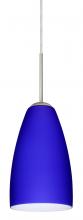  J-1511CM-SN-L - Besa Riva 9 Pendant For Multiport Canopy Satin Nickel Cobalt Blue Matte 1x75W Medium