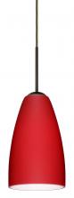  J-1511RM-BR-L - Besa Riva 9 Pendant For Multiport Canopy Bronze Ruby Matte 1x75W Medium Base, 15Ft. C