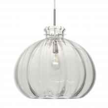  J-464588-SN - Besa Pendant For Multiport Canopy Pinta 12 Clear Satin Nickel 1x100W Medium Base