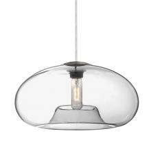  J-BANA15CL-SN - Besa Pendant For Multiport Canopy Bana 15 Satin Nickel Clear 1x60W Medium Base