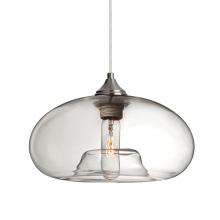  J-BANACL-SN-L - Besa Pendant For Multiport Canopy Bana Satin Nickel Clear 1x60W Medium Base, 15Ft. Co