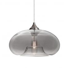  J-BANASM-SN-L - Besa Pendant For Multiport Canopy Bana Satin Nickel Smoke 1x60W Medium Base, 15Ft. Co