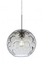  J-BOMYCL-SN - Besa Bombay Pendant For Multiport Canopy, Clear, Satin Nickel Finish, 1x60W Medium Ba