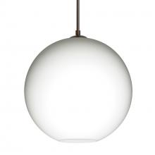  J-COCO1207-BR-L - Besa Coco 12 Pendant For Multiport Canopy, Opal Matte, Bronze Finish, 1x60W Medium Ba