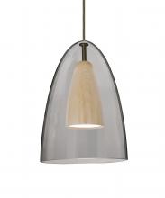  J-DANOSMNA-LED-BR - Besa, Dano Cord Pendant For Multiport Canopy, Smoke/Natural, Bronze Finish, 1x9W LED