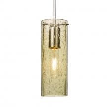  J-JUNI10GD-SN-L - Besa, Juni 10 Pendant For Multiport Canopy, Gold Bubble, Satin Nickel, 1x60W Medium B