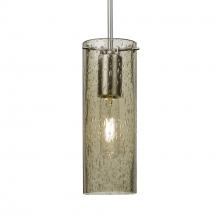  J-JUNI10LT-SN-L - Besa, Juni 10 Pendant For Multiport Canopy, Latte Bubble, Satin Nickel, 1x60W Medium