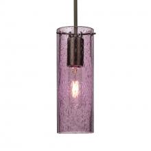  J-JUNI10PL-BR-L - Besa, Juni 10 Pendant For Multiport Canopy, Plum Bubble, Bronze, 1x60W Medium Base, 1