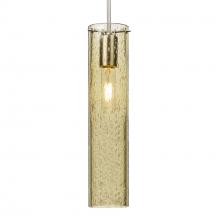  J-JUNI16GD-SN-L - Besa, Juni 16 Pendant For Multiport Canopy, Gold Bubble, Satin Nickel, 1x60W Medium B