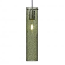  J-JUNI16MS-SN-L - Besa, Juni 16 Pendant For Multiport Canopy, Moss Bubble, Satin Nickel, 1x60W Medium B