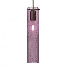  J-JUNI16PL-BR-L - Besa, Juni 16 Pendant For Multiport Canopy, Plum Bubble, Bronze, 1x60W Medium Base, 1